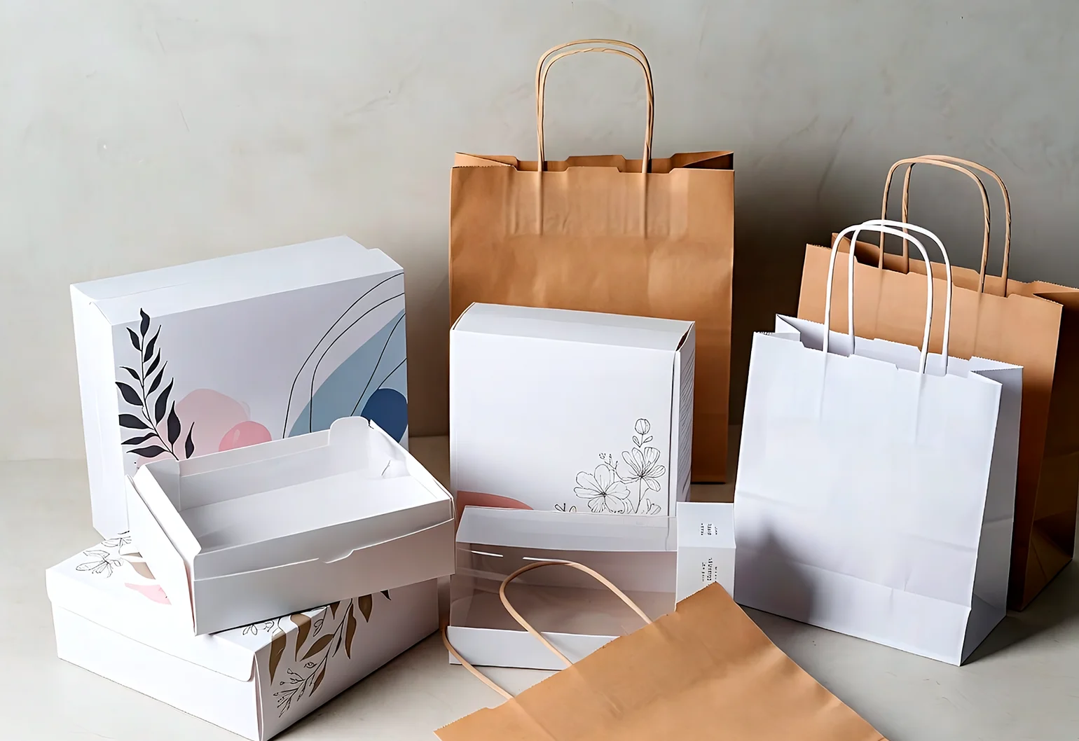 Коробки, бумажные пакеты и тубусы с аккуратным брендированием
